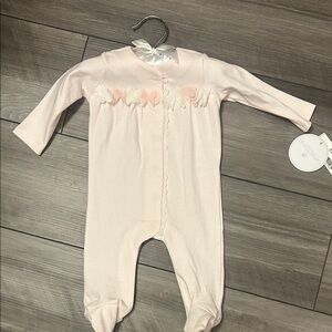 Edgehill Collection Soft Pink Ruffled Footie